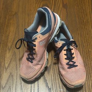 ON Running Womens Cloudsurfer Coral/Navy Running Shoe - size 8